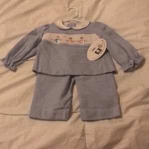 Brand new smocked pant set